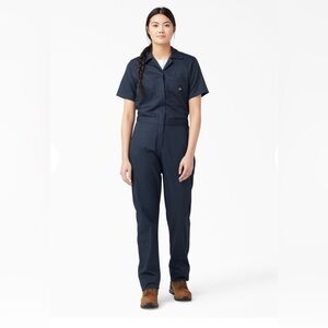 Women's FLEX Cooling Short Sleeve Coveralls (L) Navy Blue